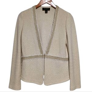 St. John Knit Jacket in Cream Size 4